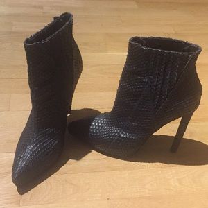 Jeffrey Campbell snakeskin bootie